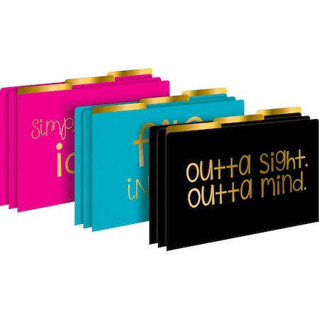 Barker Creek File in Style Designer Legal-Size File Folders, Multi-Design Set, 9/Package 2513